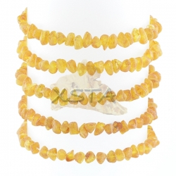 Cognac raw amber beads bracelet